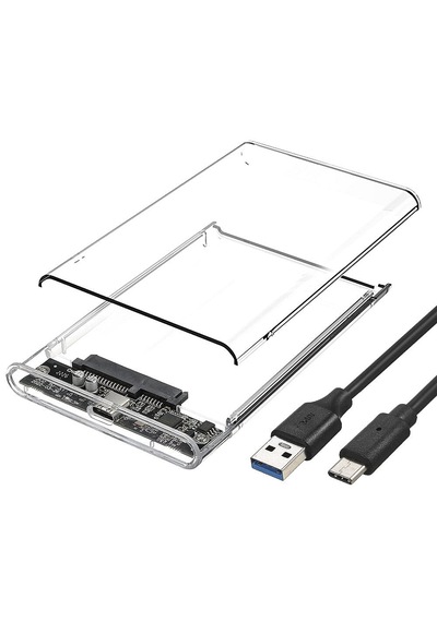 Molix Mx-2426 Usb 3.1 Type-c 2.5 İnç Sata Iıı Şeffaf Hdd/ssd Harddisk Kutusu - 6 Gbps Uasp Destekli