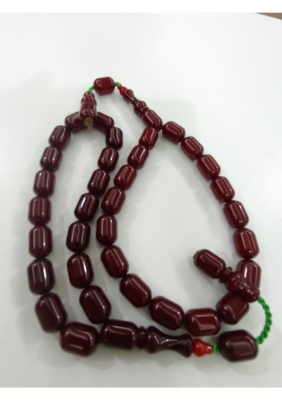 Zeyzun Usta Bilek Boy Efe Maskot Sıkma Kehribar Tespih 16x1 Mm Ka