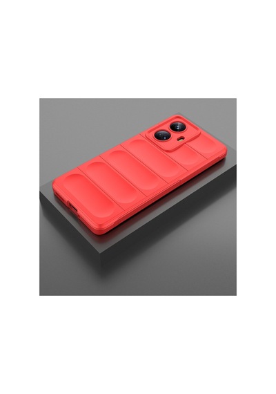 Realme 10 Pro 5g Kılıf Optimum Silikon - Kırmızı Bz8683140575038