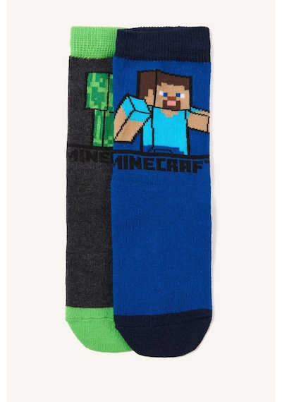 Defacto Minecraft 2li Pamuklu Uzun Çorap Erkek Çocuk H6337a8nskr1 Çok Renkli-kr1