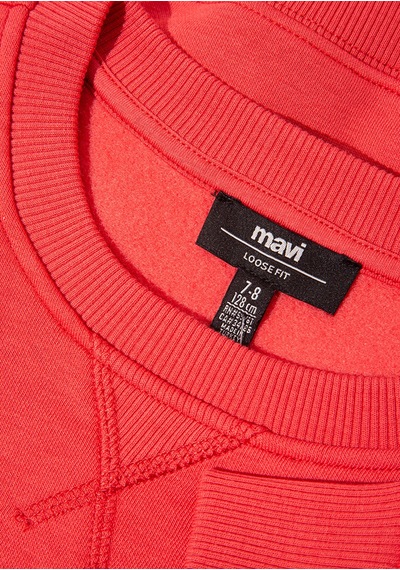 Mavi - Nature Roams On Baskılı Turuncu Sweatshirt 6s10148-71079 Turuncu