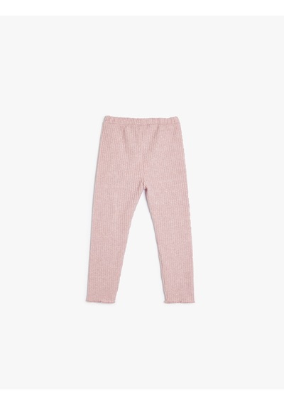 Koton Basic Tayt Beli Lastikli Yumuşak Dokulu Pembe 5wmg40006ak Gül