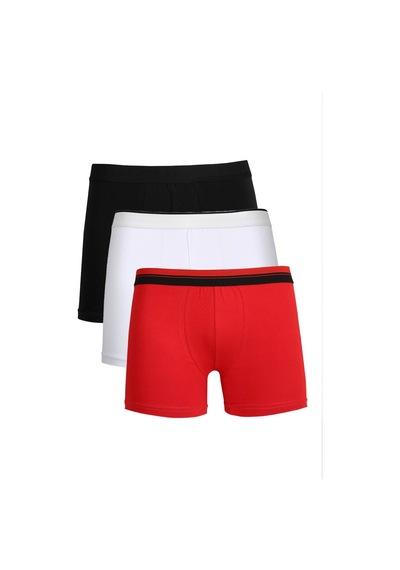 İbrahim Burak Etiler Collection Moda Çizgi Erkek Penye 3'lü Boxer 40103 Çok Renkli