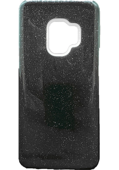 Samsung Uyumlu A8 Plus (A730) 3in1 Simli Silikon Arka Kapak Siyah