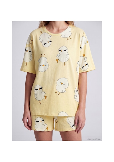 LC Waikiki Alıta Cıty Farkıyla Lcw Young Sarı Penye Baskılı Kısa Kollu Kadın Şortlu Pijama Takımı Sari - 929536671 Sari LC Waikiki Alıta Cıty Farkıyla Lcw Young Sarı Penye Baskılı Kısa Kollu Kadın Şortlu Pijama Takımı Sari - 929536671 Sari