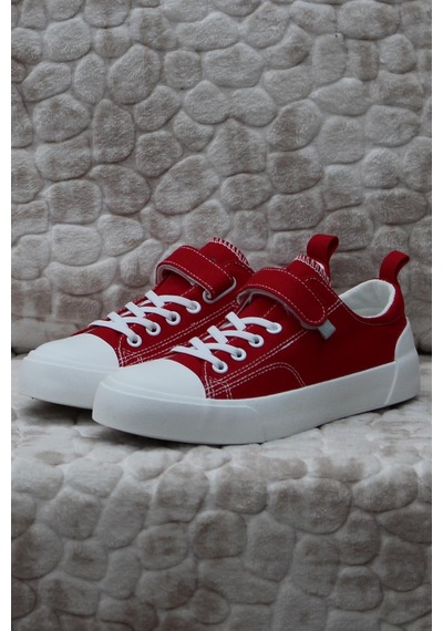 Vicco 346.f24y.141-11 Lee Kırmızı Keten Sneaker Unisex Çocuk Ayakkabı 001