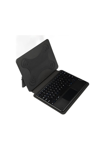 Frm Border Keyboard 8" İnç Universal Bluetooh Bağlantılı Standlı Klavyeli Tablet Kılıfı-siyah Arka Kapak