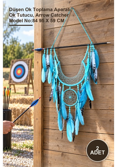 2 Adet Ok Yayı Düş Kapanı Düşen Ok Toplama Aparatı, Ok Tutucu, Arrow Catcher Model No:84 95 X 59 Cm
