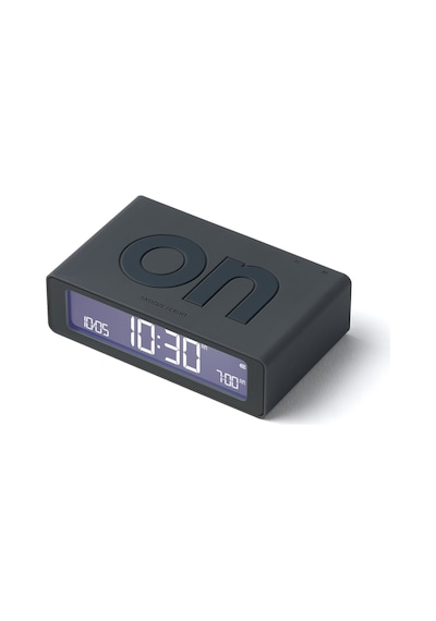 Lexon Flip Mini Şarj Edilebilir Alarm Saat Koyu Gri