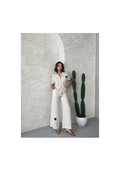 Verymoda Çiçek Detaylı Gömlek D2890 Taş