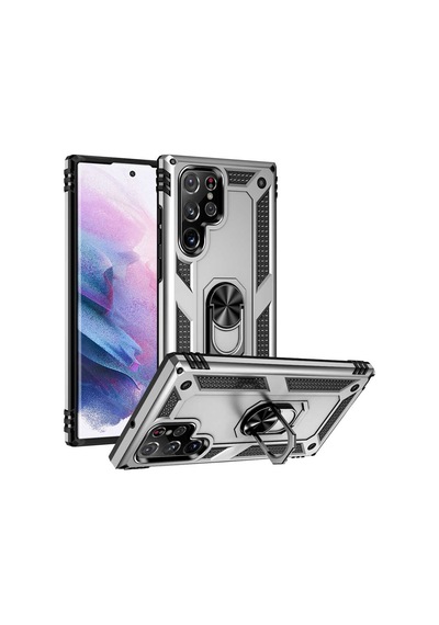 Galaxy S22 Ultra Uyumlu Zore Vega Kılıf-gri Gri