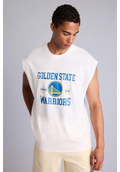 Defacto Nba Golden State Warrıors Oversıze Atlet H3817ax26smer105 Ekru-er105