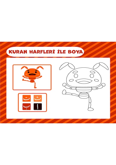 Akrala Boyayarak Elif-ba Öğreniyorum