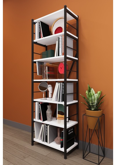 Modern 6 Raflı Metal Kitaplık Üçlü Ayrılabilir Modül Dekoratif Çok Amaçlı Kitaplık Metalk01 Karına Modern 6 Raflı Metal Kitaplık Üçlü Ayrılabilir Modül Dekoratif Çok Amaçlı Kitaplık Metalk01 Karına