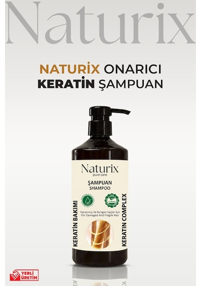 Naturix Tuzsuz Keratin Bakım Şampuan 600 ML
