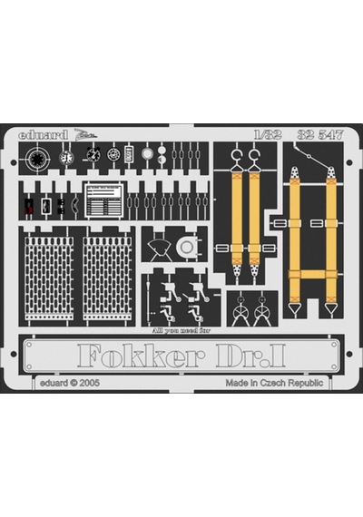 Eduard 32547 1/32 Ölçek, Fokker Dr.ı For Roden Maket Deta