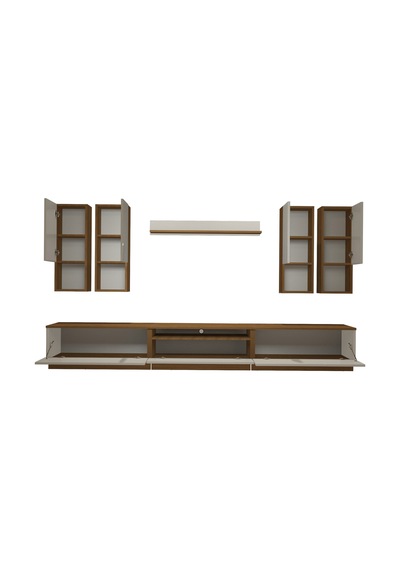 Decoraktiv Trendstyle 8das Mdf Tv Ünitesi Tv Sehpası - Ceviz Beyaz Ahşap - Beyaz