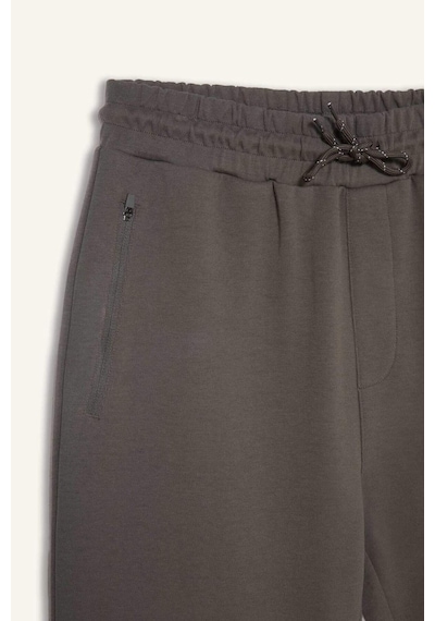 Defacto Slim Fit Dar Kesim Fermuarlı Standart Paça Jogger Eşofman Altı S3309az25augr311 Gri-gr311