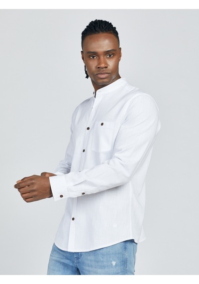 Regular Fit Erkek Gömlek U.kol Whıte-ss18