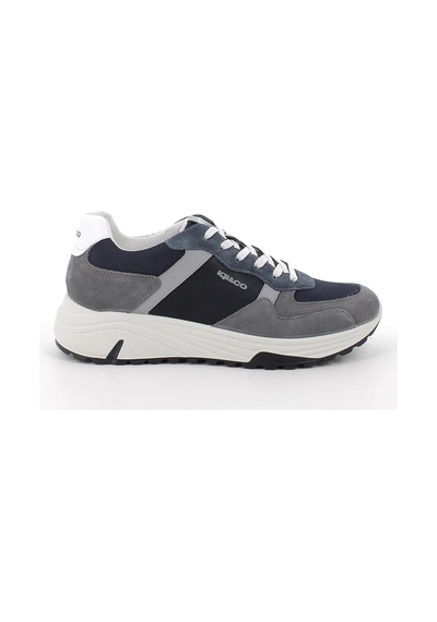 Sneaker Günlük Erkek 7636222 Igı&co Ueh 76362 Scamos/tela Grafite Blu Grafite Blu