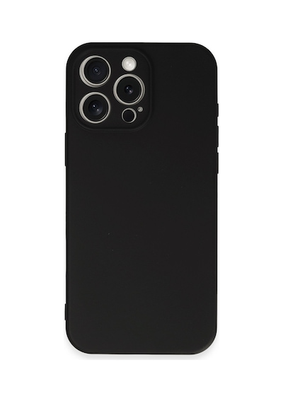 Apple iPhone Uyumlu  Uyumlu 16 Pro Kılıf Nano İçi Kadife Silikon - Siyah