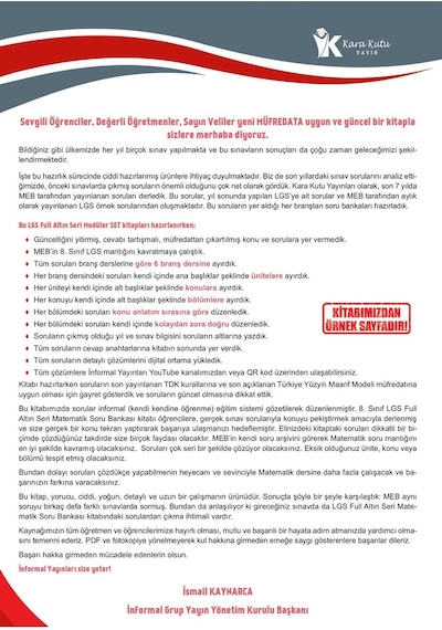 2027 8.Sınıf Full LGS Altın Seri (FULAS) İNKILAP TARİHİ MEB Çıkmış Soru Bankası Modüler Seti Çözümlü