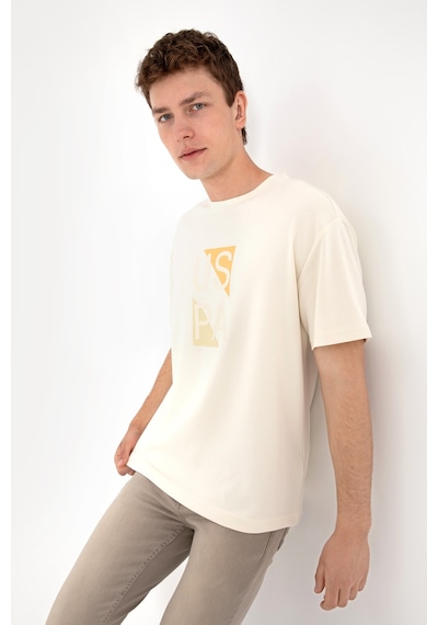 U.S. Polo Assn. Erkek Comfort Fit Krem Bisiklet Yaka Tişört 50299882-VR071 U.S. Polo Assn. Erkek Comfort Fit Krem Bisiklet Yaka Tişört 50299882-VR071