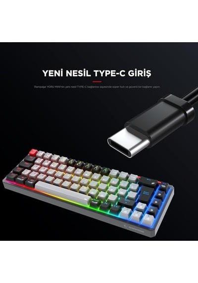 Rgb Işıklı Gaming Oyuncu Klavyesi Red Switch Kablolu Gamer Klavye Diğer