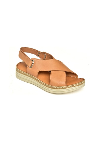 Fox Shoes U555240503 Taba Hakiki Deri Kadın Sandalet Taba-hakiki Deri Taba