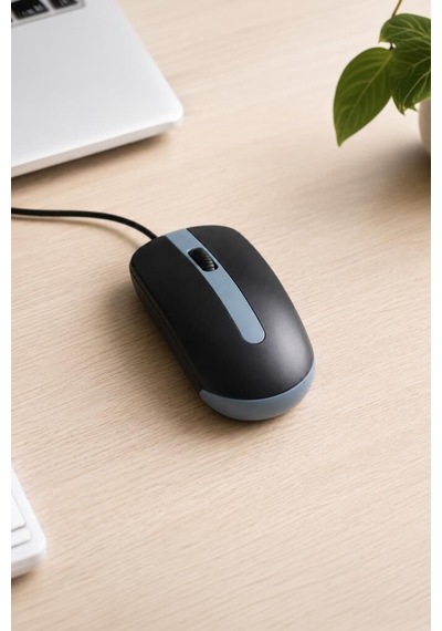 Özel Üretim Ofis Çalışma Büro Mouse Optik Kablolu Fare Tm06 Gri