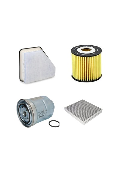 Bosch Filtre Bakım Seti Toyota Auris 1.4 D 4d Dizel 2009-2012 Hava + Yağ F + Yakıt F. + Polen Bosch