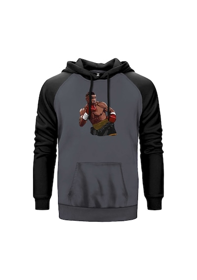 Mike Tyson Wbc Fight Gri Renk Reglan Kol Sweatshirt Gri