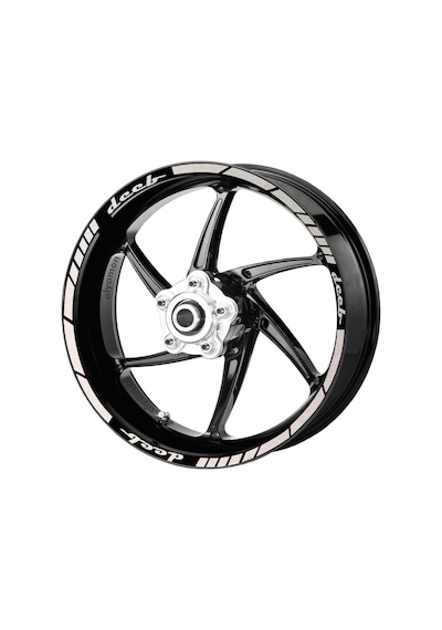 Deeb Motosiklet Jant Şeridi Universal Beyaz Beyaz Model X N11.34801