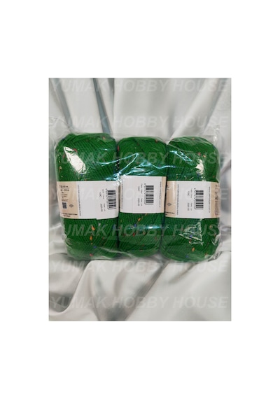 Favori Tweed Yeşil El Örgü İpi 3 Adet - Renk: 120c