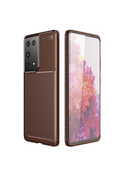 Samsung Uyumlu Galaxy S21 Ultra Kilif Karbon Silikon Case 389460052