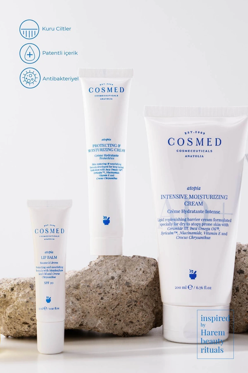 Cosmed Atopi Eğilimli Ciltler İçin Nemlendirici Yüz ve Vücut Bakım Kremi - Protecting & Moisturizing Cream - 40 ml