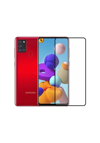 Galaxy A21S Zore Kenarları Kırılmaya Dayanıklı Cam Ekran Koruyucu