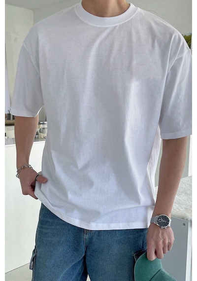Unisex Knowledge İs Power Baskılı Tasarım Tshirt Beyaz