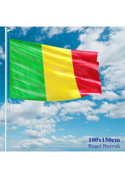Mali Bayrağı - 100x150 Cm 1 Metre X 1,5 Metre - Raşel Kumaş 1