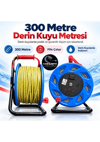 YS-3841 Derin Kuyu Su Seviyesi Ölçer 300 Metre Profesyonel Düdük Metre