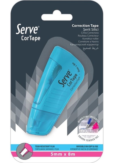 Serve Cortape Şerit Silici 5 Mm x 8 Mt Fosforlu Pembe