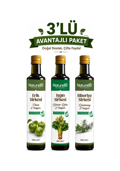 Naturella Işgın, Biberiye & Erik Sirke Seti 3 X 500 Ml