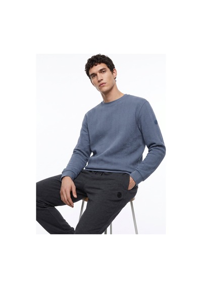 Discovery Expedition D6wm-swt3774 Mavi Jakarlı Erkek Sweatshirt