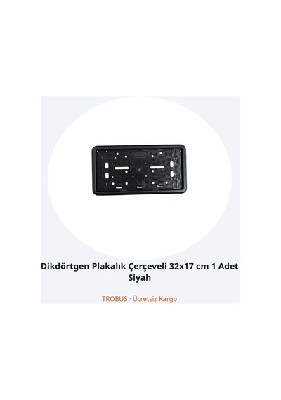 Trobus Dikdörtgen Plakalık Çerçeveli 32x17 Cm 1 Adet Siyah
