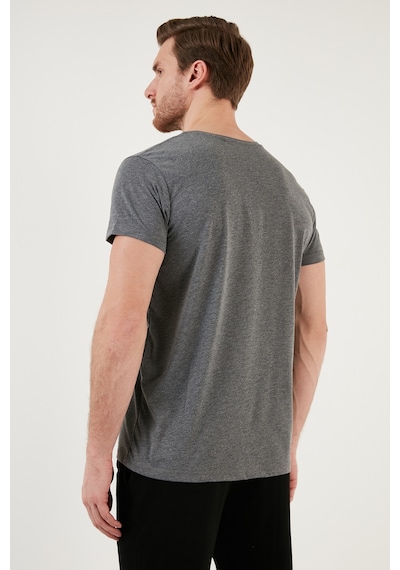 Buratti Pamuklu Slim Fit Bisiklet Yaka Erkek T Shirt 541Change24 Antrasit