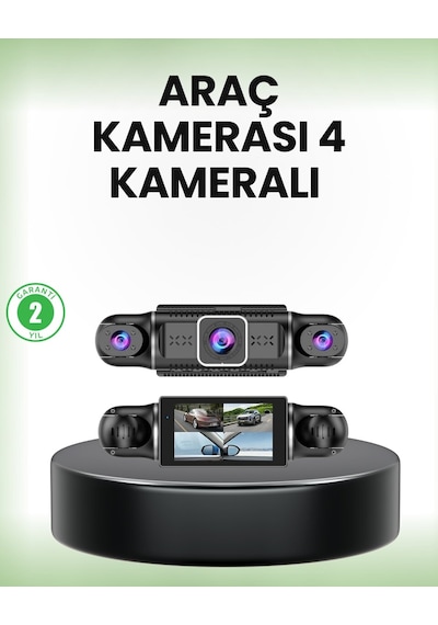 Gps Li 4 Kameralı Araç İç Dış Kayıt Sistemi 1080p Wifi Destekli 54009665
