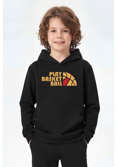 Panios Kids 3'lü Kanguru Cepli Kapüşon Detaylı Baskılı Erkek Çocuk 3 Parça Sweatshirt Gri - Siyah - Lacivert