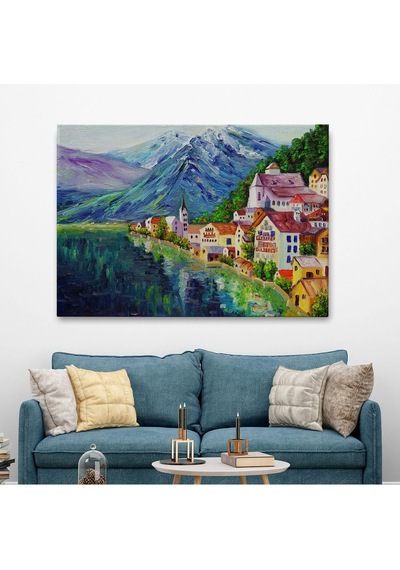 Es10 Dekoratif Baskı Sukulent Kanvas Tablo (95 x 165) HS-3438-3
