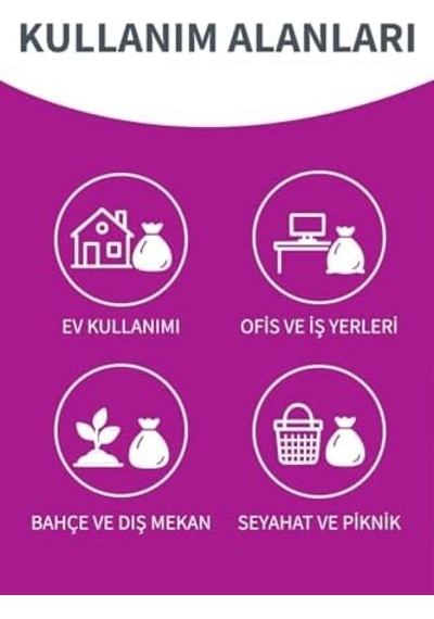 Natura Büzgülü Çöp Torbası Orta Boy 15 Li