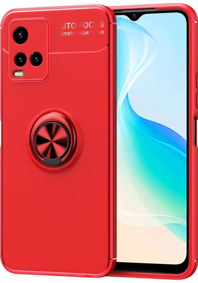Vivo Y21S Kilif Lens Yüzüklü Miknatisli Silikon Kapak 534079277